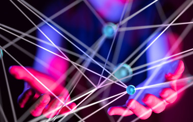 Digital Network and data concept