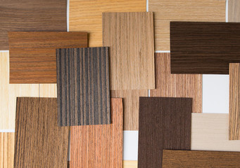Various types of wood panels are placed together.