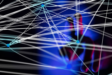 Digital Network and data concept