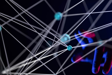 Abstract technology geometric and data