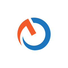 initial letter O unique vector logo