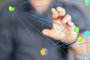Abstract technology geometric and data