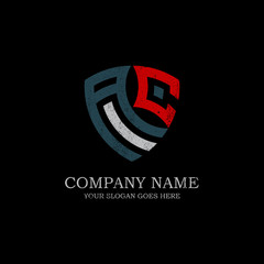 Initial AC letter logo Inspiration, vintage shield logo design template