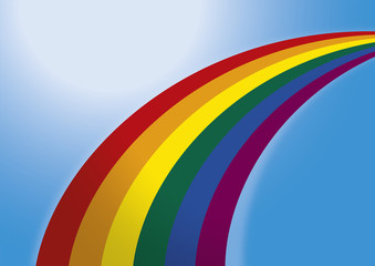 Obraz premium The LGBT gay pride flag is a symbol of lesbian, gay, bisexual, transgender (LGBT) pride and social movements. This graphic is available as stripes, bands, 3D bands, and on a plain or sky background
