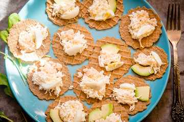 eating sofa on the plate, snack