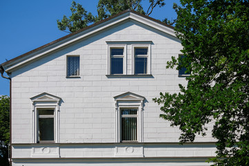 old 19th century sandstone house