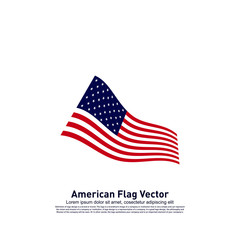 American Flag Vector illustration Design Template. Icon Symbol