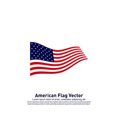 American Flag Vector illustration Design Template. Icon Symbol