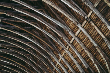 Arrière plan structure d'une charpente en bois