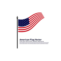 American Flag Vector illustration Design Template. Icon Symbol