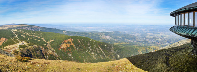View from summit of Snezka/Karkonosze Mountains