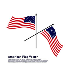 American Flag Vector illustration Design Template. Icon Symbol