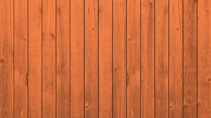 Orange background wooden planks board texture.