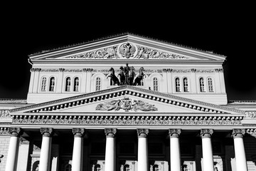 Obraz premium Elements of the facade of the Bolshoi Theater in Moscow