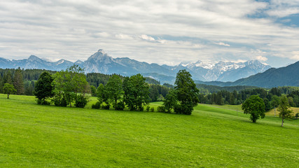Fototapeta na wymiar alps landscape panorama bavaria, germany