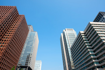 Fototapeta na wymiar High-rise buildings of fine weather - Marunouchi , Tokyo, Japan
