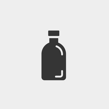 Bottle icon. New trendy art style bottle graphic vector illustration symbol.