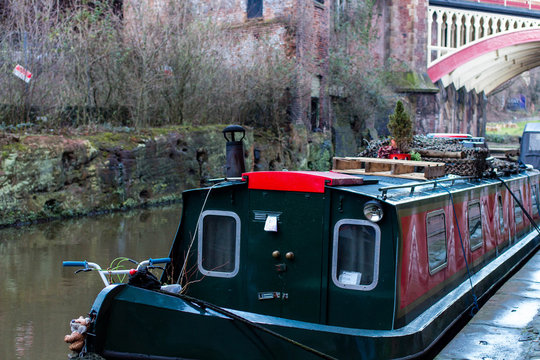 Boat On A Canal In Manchester