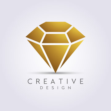 Beautiful and Luxurious Diamond. Vector Illustration Design Clipart Symbol Logo Template