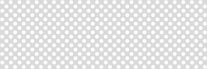 Weiße Punkte auf grau - Nahtloser Hintergrund Banner