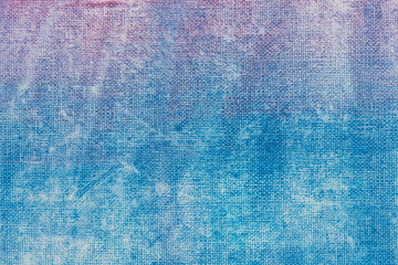 blue and lilac background texture painted on artistic canvas