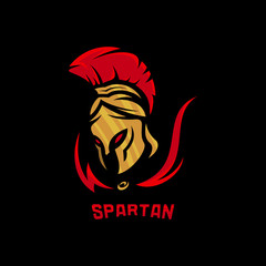 Spartan Logo Vector Template. Modern logo esport team. Emblem logo