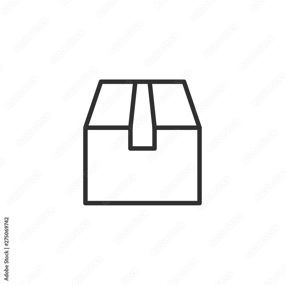 Leinwandbilder box icon template black color editable. box symbol style vector sign isolated on white background. s