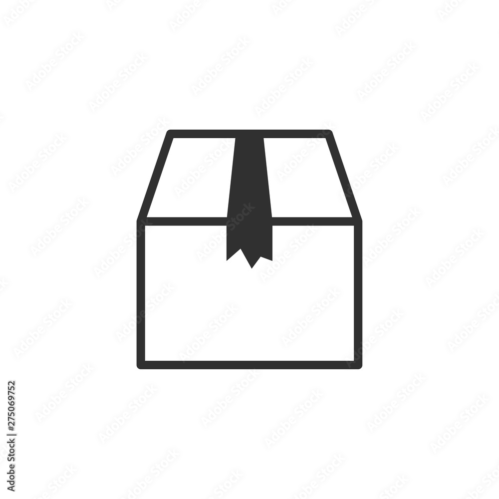 Leinwandbilder box icon template black color editable. box symbol style vector sign isolated on white background. s