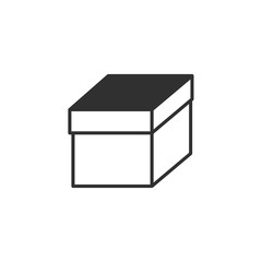 Box icon template black color editable. Box symbol style vector sign isolated on white background. Simple logo vector illustration for graphic and web design.