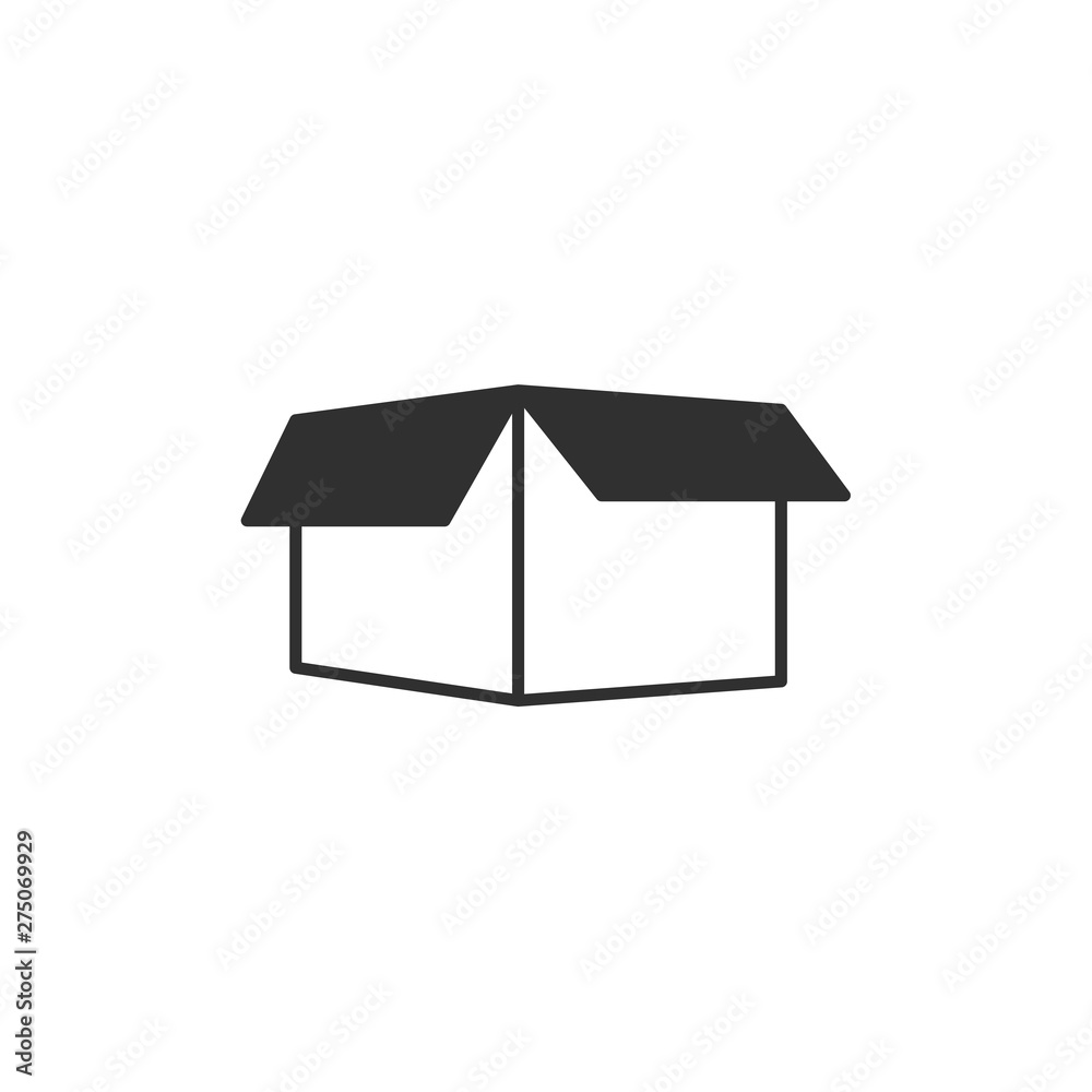 Leinwandbilder box icon template black color editable. box symbol style vector sign isolated on white background. s