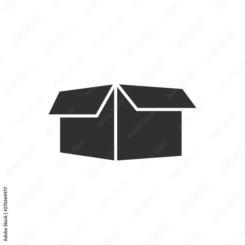 Leinwandbilder box icon template black color editable. box symbol style vector sign isolated on white background. s