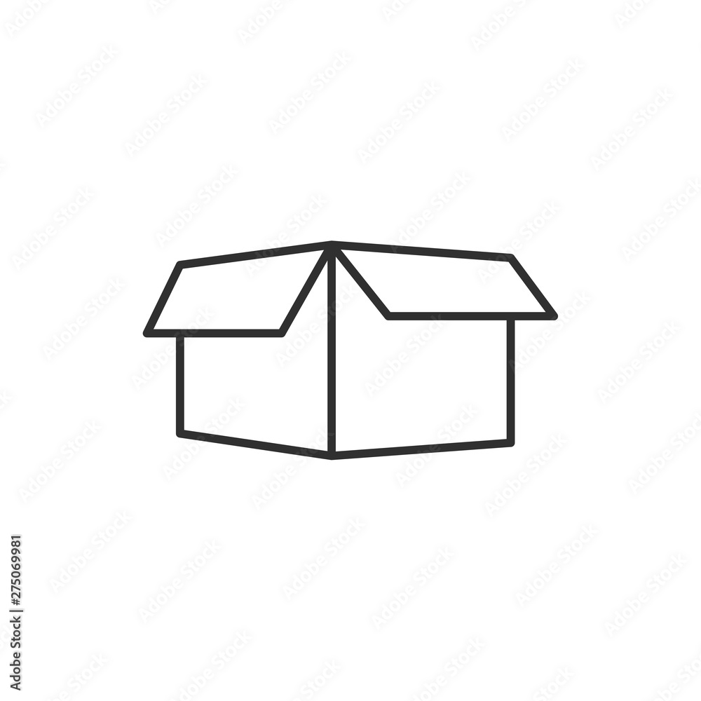 Poster Box icon template black color editable. Box symbol style vector sign isolated on white background. Simple logo vector illustration for graphic and web design.