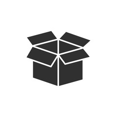 Box icon template black color editable. Box symbol style vector sign isolated on white background. Simple logo vector illustration for graphic and web design.