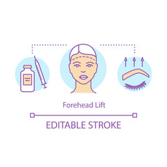 Forehead lift concept icon