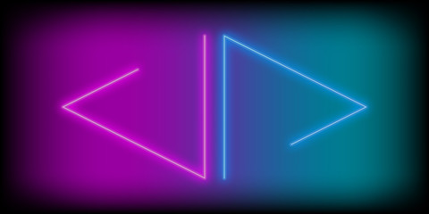 Fototapeta na wymiar neon abstract triangle pink blue background