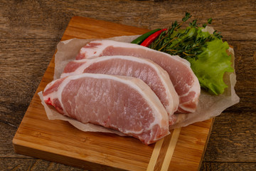 Fototapeta premium Raw pork steak