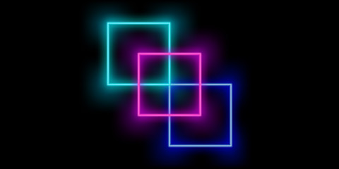 neon abstract squares color background