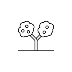 Tree, almond icon. Simple thin line, outline vector of trees icons for ui and ux, website or mobile application