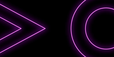 neon abstract triangle circle pink background