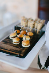 Vorspeise, Mini Burger, Catering, Hochzeit, luxus 