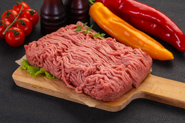 Raw turkey minced meat