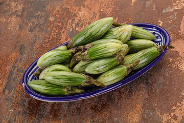Green asian eggplant