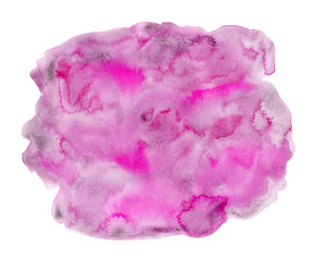 Fototapeta premium Abstract purple and pink watercolor texture isolated on white background. Hand painted illustration.