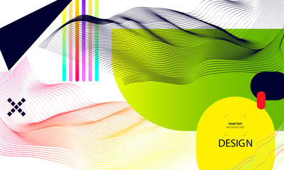 Abstract background multicolored lines
