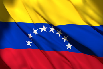3d rendering of Venezuela flag
