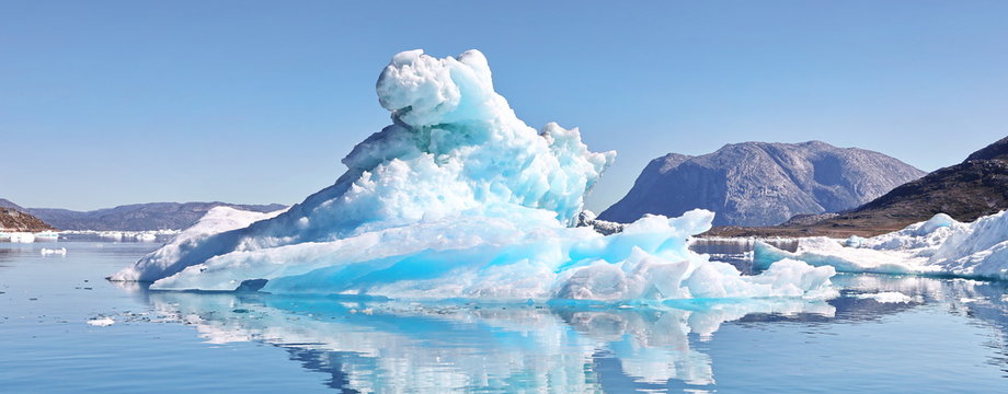 Icebergs Landscape Greenland, Beautiful Nuuk Fjord 