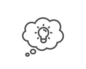 Energy line icon. Lightbulb sign. Electric power symbol. Quality design element. Linear style energy icon. Editable stroke. Vector