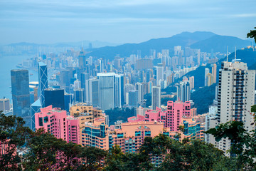 View of Hong Kong and Victoria Harbour