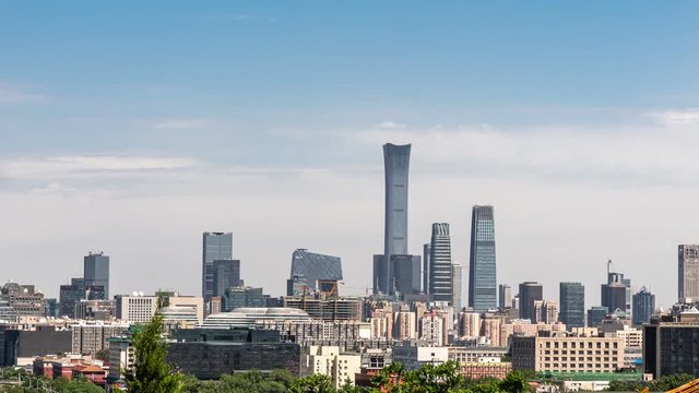 timelapse of skyline in beijing china