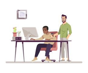 Office workers flat vector illustration